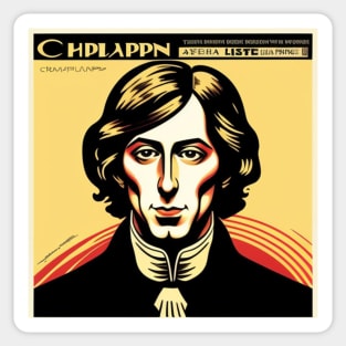 Pop Art Chopin Vinyl Record Album Sticker